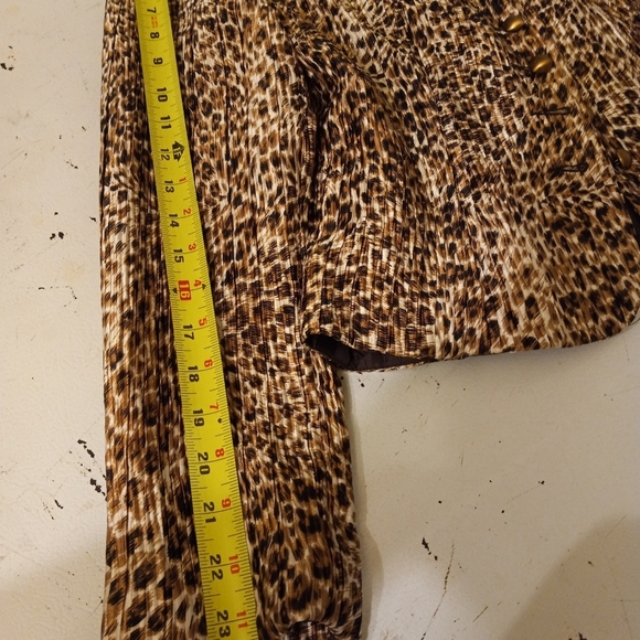 Jackie Jon NY Blazer Jacket Cheetah Cropped Size 8/36 - Picture 8 of 9